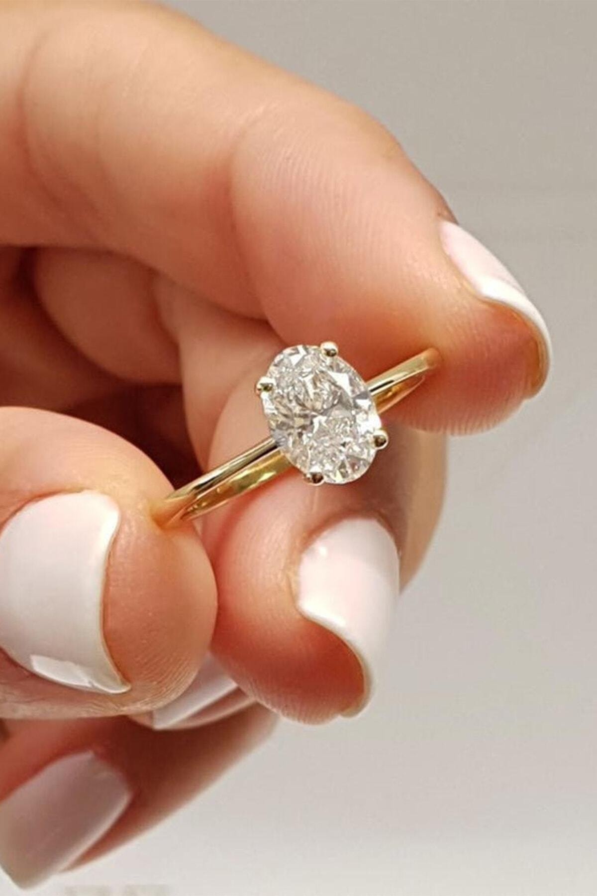 Sahira Jewelry Oval Dişli Model Beyaz Zirkon Taşlı 14 K Rose Altın Kaplama Ayarlanabilir Kadın Yüzük - Görsel 2