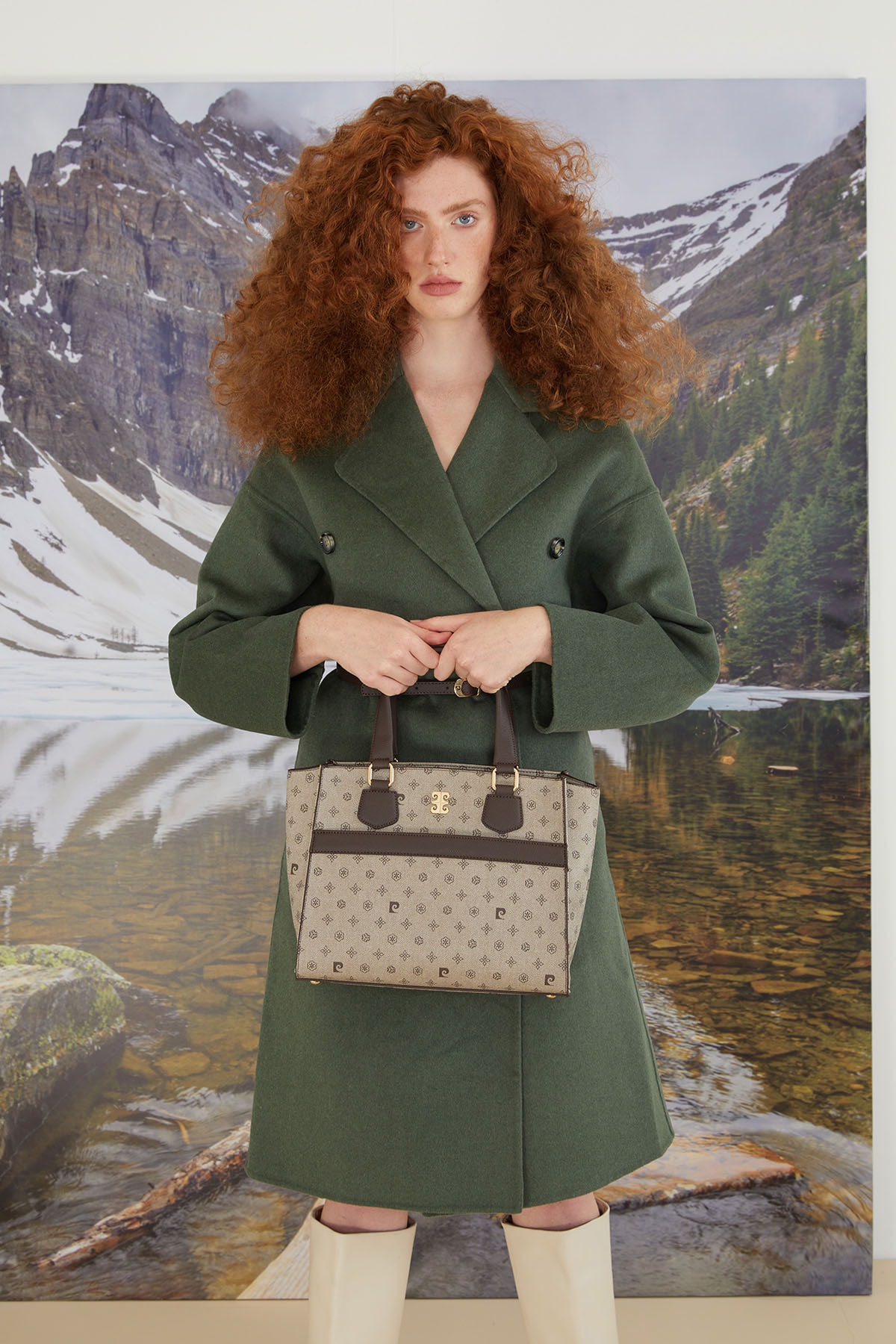 Pierre Cardin Vizon Yeni Monogram Kadın Omuz Çantası 05PO22K1599