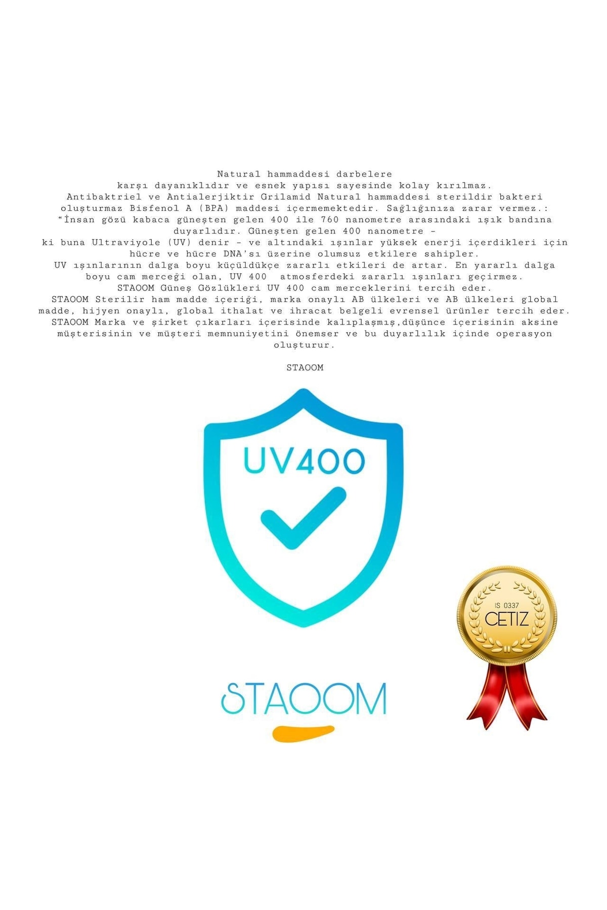 STAOOM Siyah Güneş Gözlüğü - Görsel 3