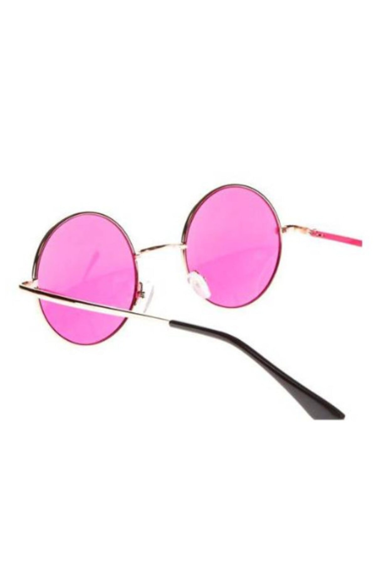 MOBGİFT John Lennon Güneş Gözlüğü Yuvarlak Pembe Camlı - Görsel 3