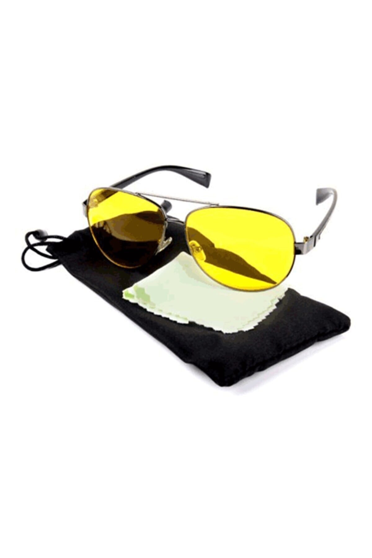 YFHOME Metal Çerçeveli Anti Far Gece Görüş Güneş Işık Engelleyeci Gözlük - Görsel 3