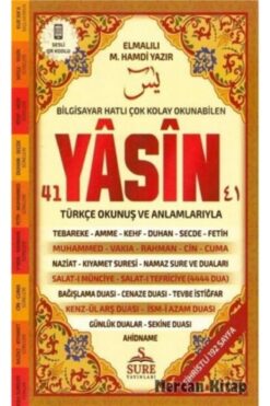 Sure Yayınları Yasin Cüzü 41 Yasin Fihristli Türkçe Açıklamalı - Orta Boy