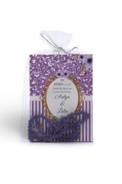 Mutluluk Atölyem Mor Çiçek Motifli Hediyelik Tesbihli Yasin Cüzü Kitabı Mevlüt Seti - 10’lu Paket