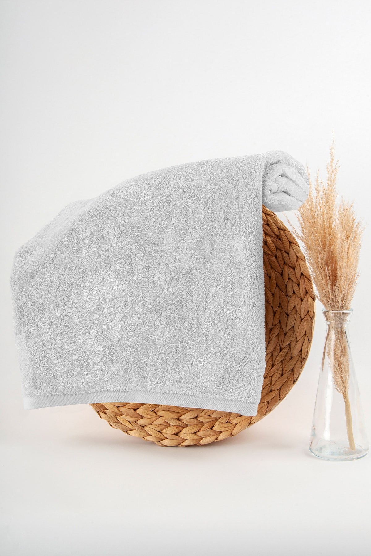 Nazik Home 500gr Bambu Havlu 50 X 90 Yüz Havlusu Gri Renk