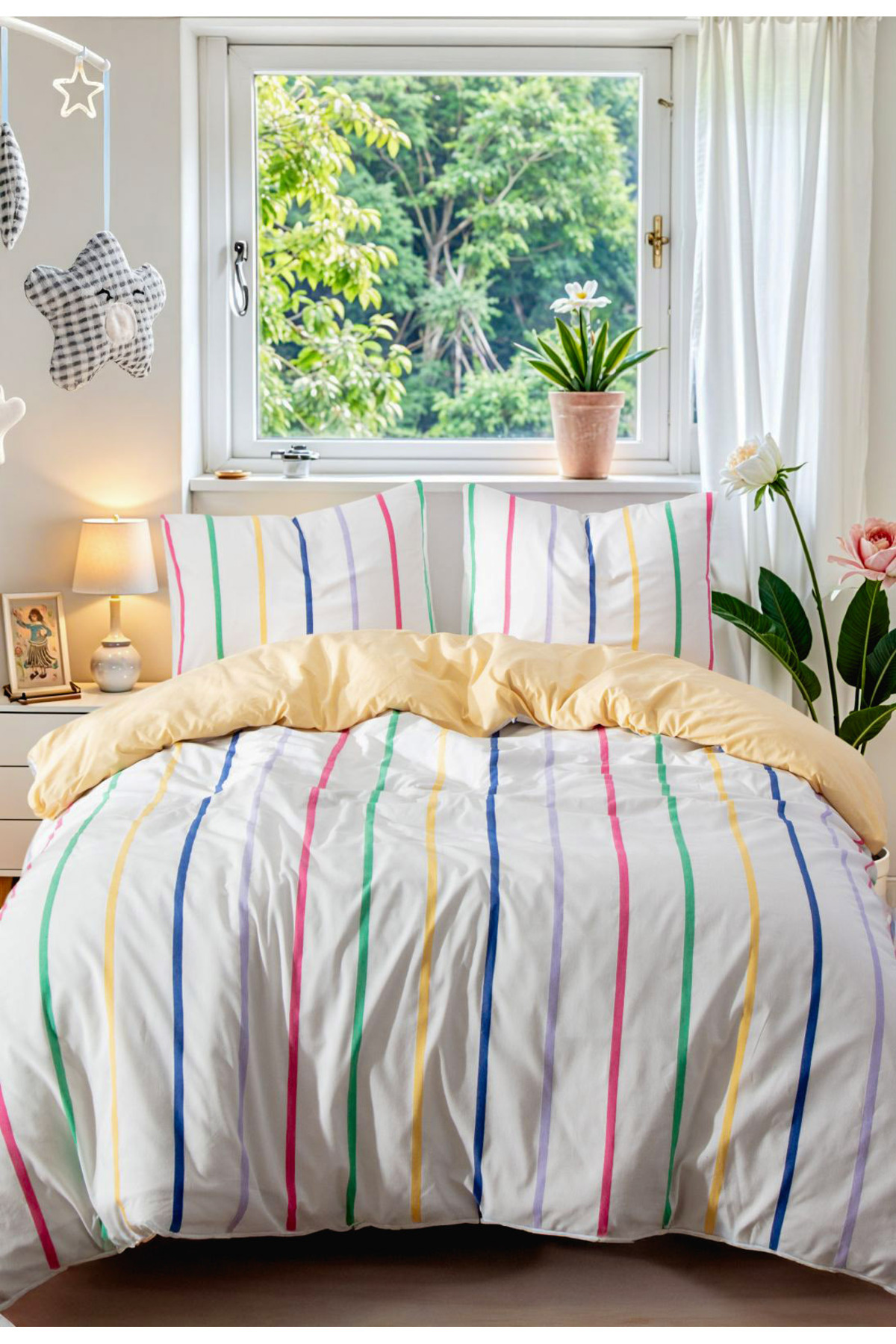 Ricco Lifes Sarı Summer BOMB Çift Kişilik Nevresim Takımı (ÇARŞAFSIZ) - Görsel 2