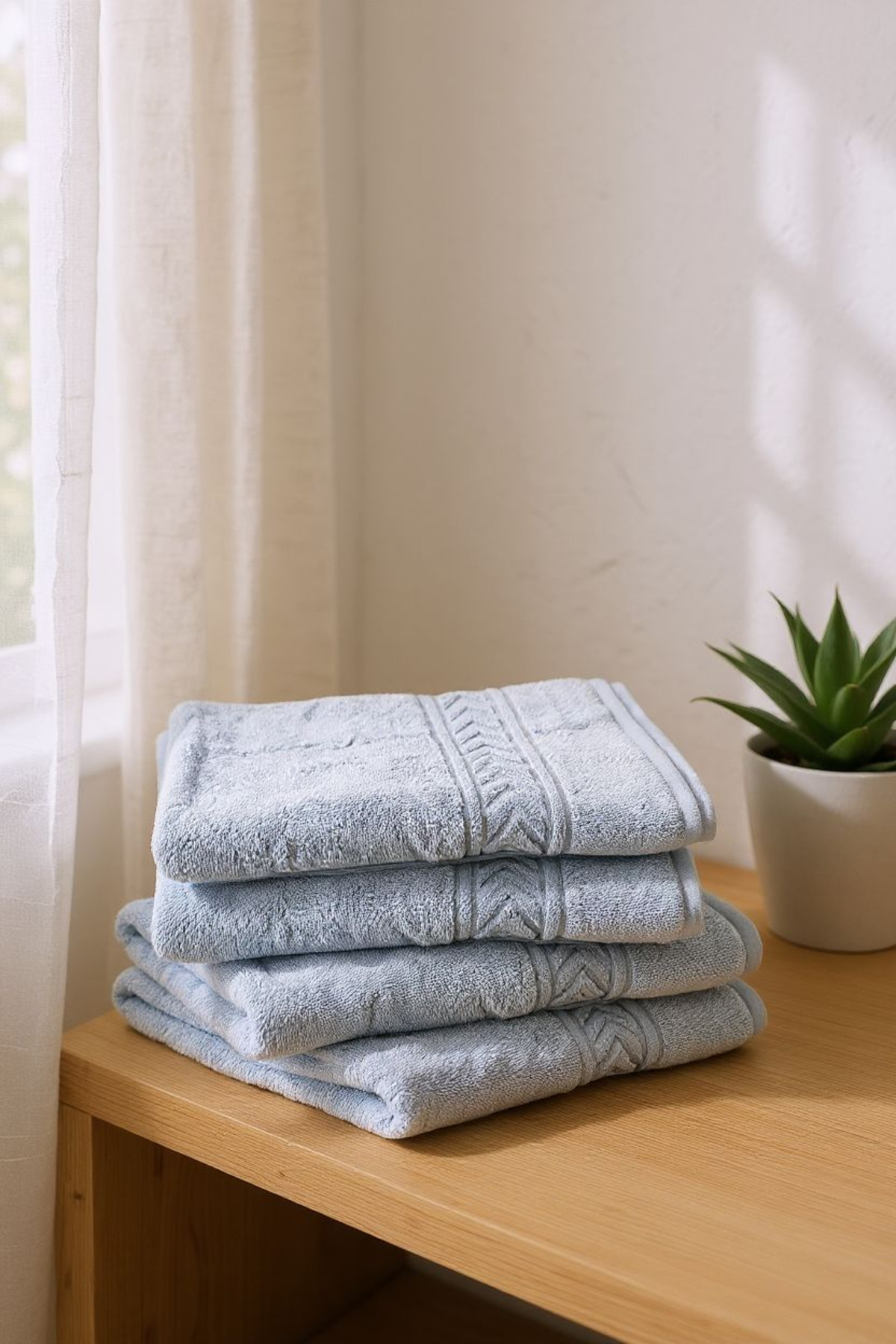 Ercahome tekstil %100 gri çok şık yumuşacık banyo havlusu - Görsel 2