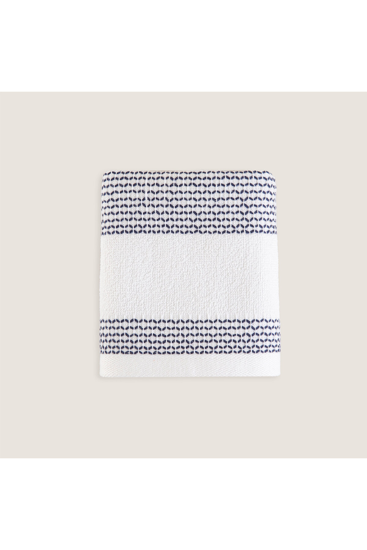 Chakra Albera El Havlusu 30x50 cm Beyaz/Marin Mavi