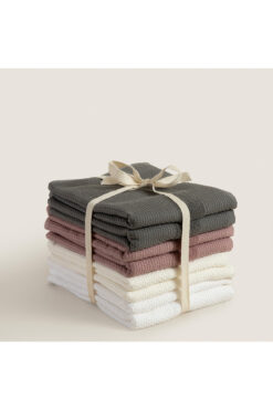 Chakra Sobeska %100 Pamuk 8'li Yüz Havlusu Seti 50x80 cm