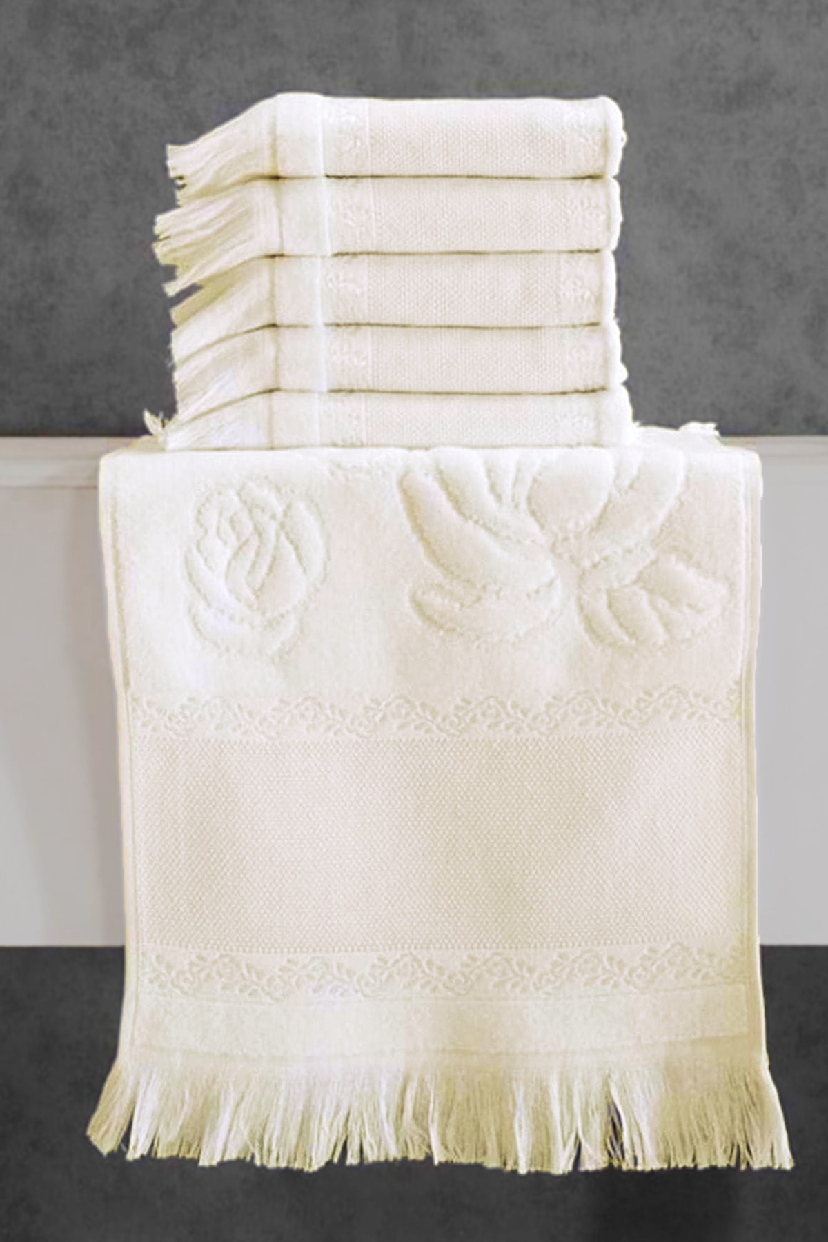 Kardelen Etamin Havlu Işlemelik %100 Pamuk 30x50