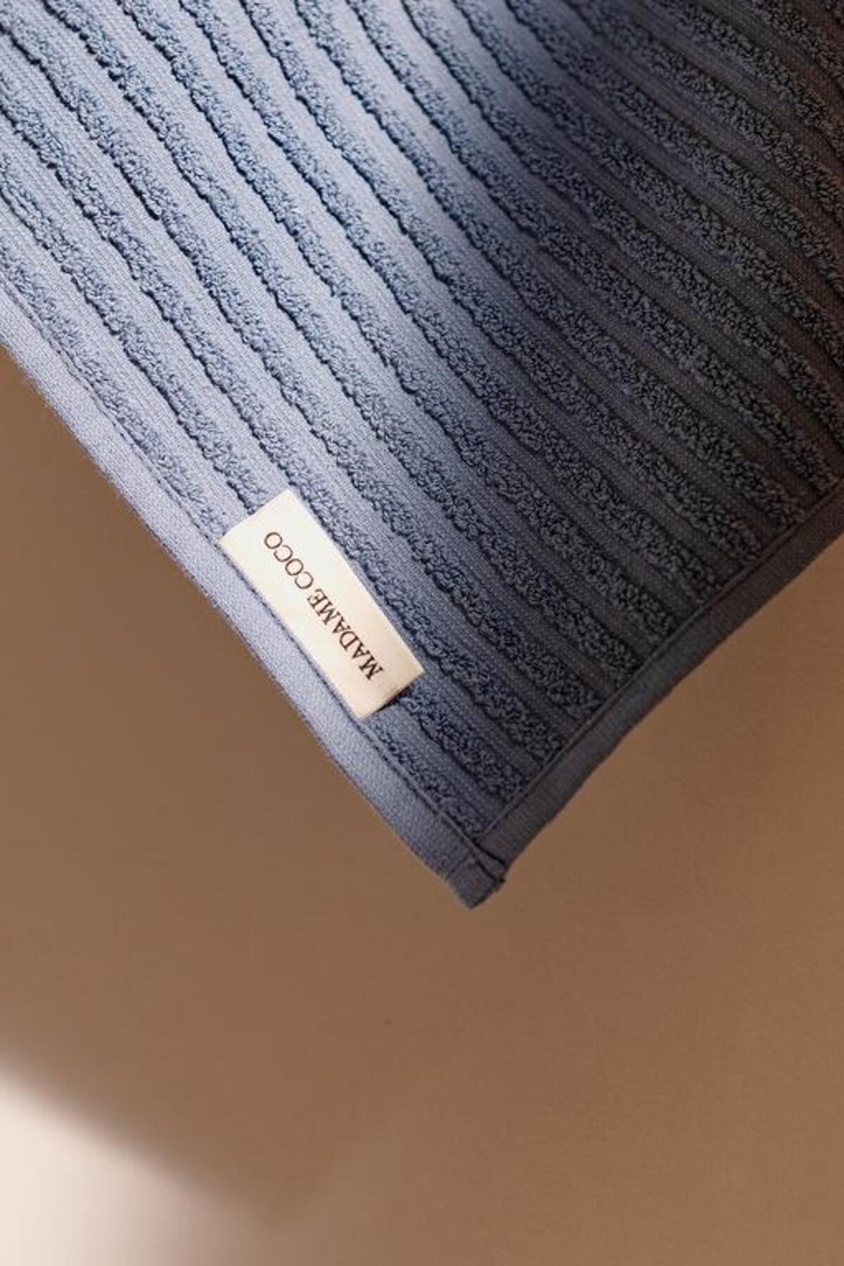 Madame Coco Yeni Sezon Carla Yüz Havlusu - MAVİ - Görsel 3