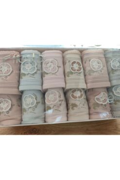 Fiesta QUEEN BAMBU COLLECTİON ANALI KIZLI 12Lİ HAVLU SETİ