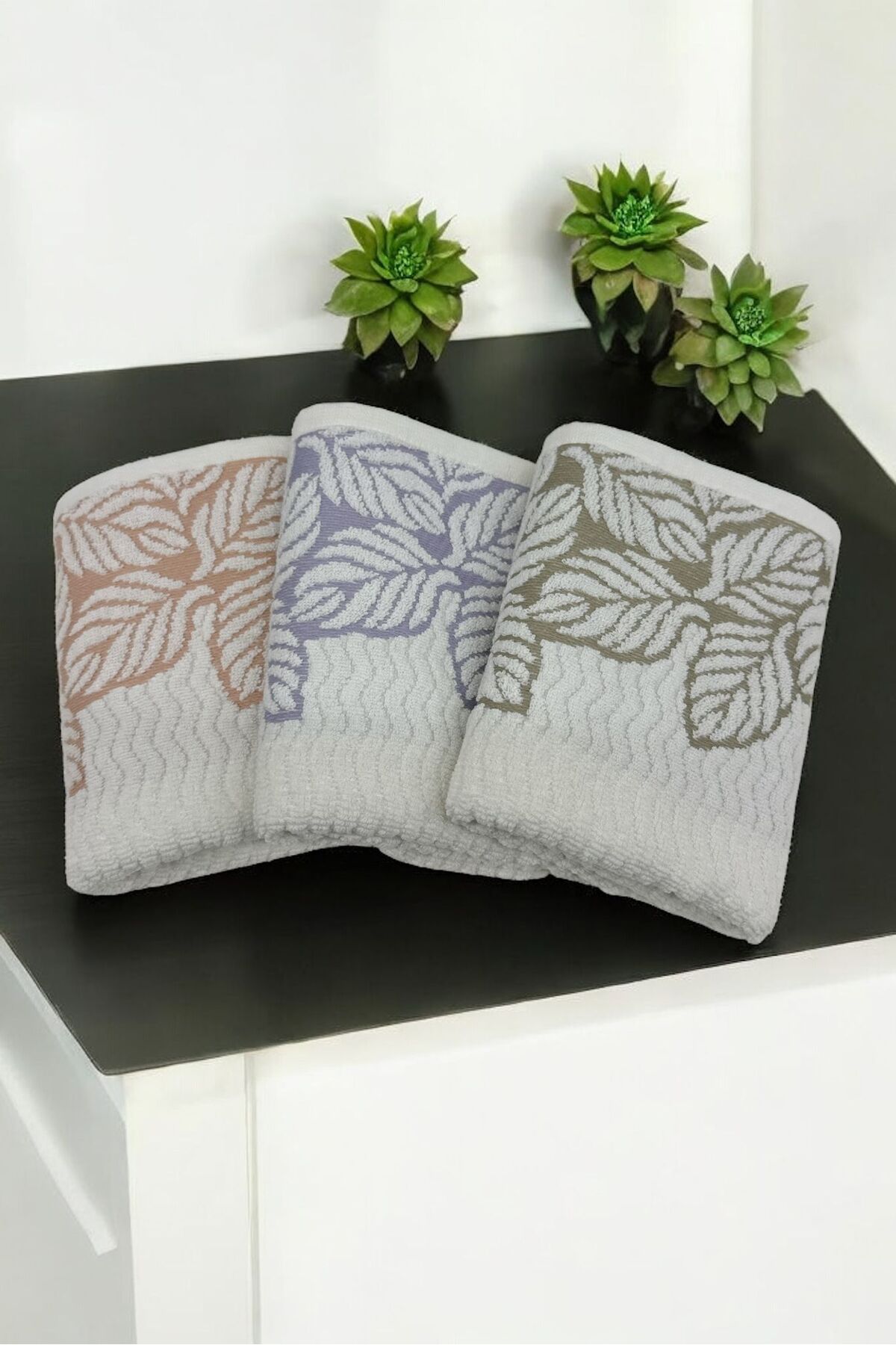 HAVLULAND TREND HOME 3'LÜ %100 PAMUK 50X90 CM EL YÜZ HAVLUSU