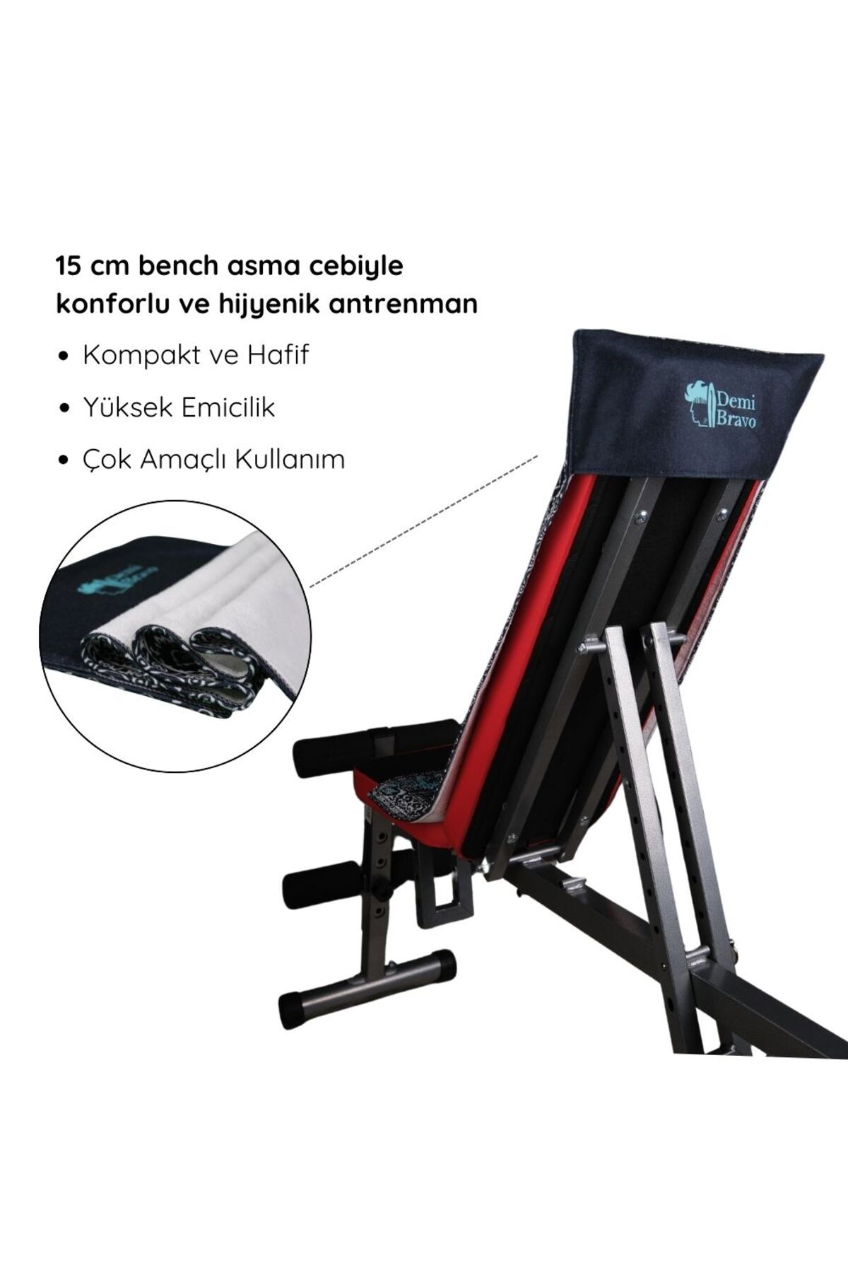 DEMİ BRAVO Özel Tasarım Cepli Pamuk Spor Havlusu - Keep Off - Görsel 2