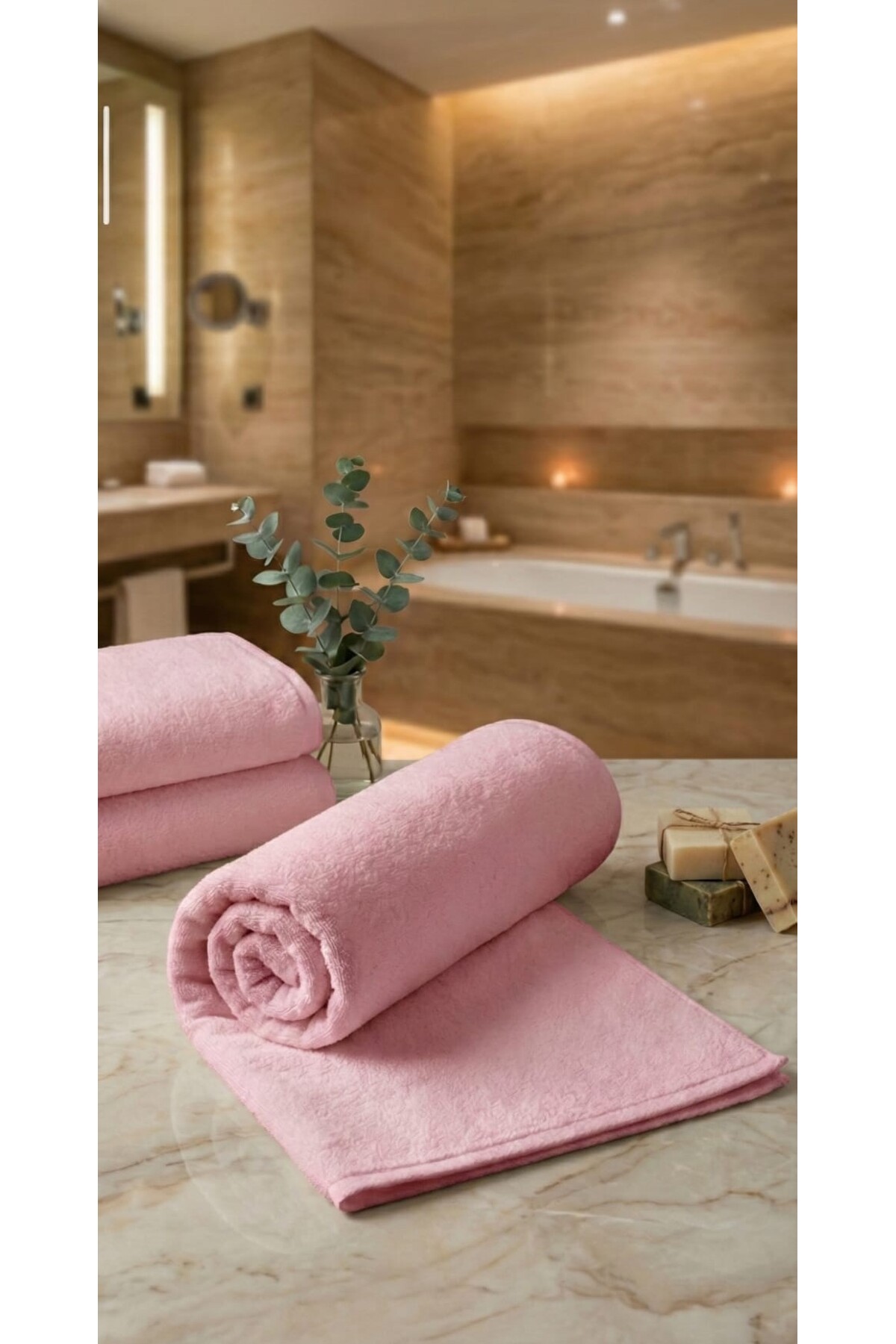 Altınbaşak (3.LÜ SET) Çeyizlik Süper Soft Lüx Cotton 50x90cm. El ve Yüz Havlusu (%100 pamuk) - Görsel 2