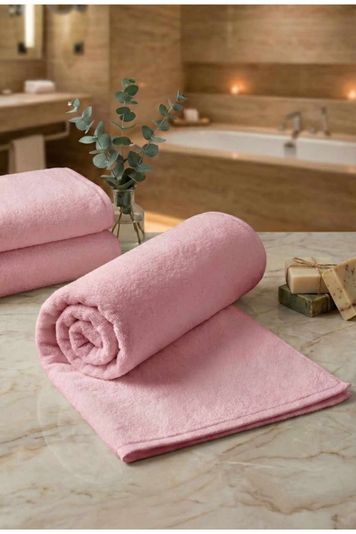 Altınbaşak (3.LÜ SET) Çeyizlik Süper Soft Lüx Cotton 50x90cm. El ve Yüz Havlusu (%100 pamuk) - Görsel 3