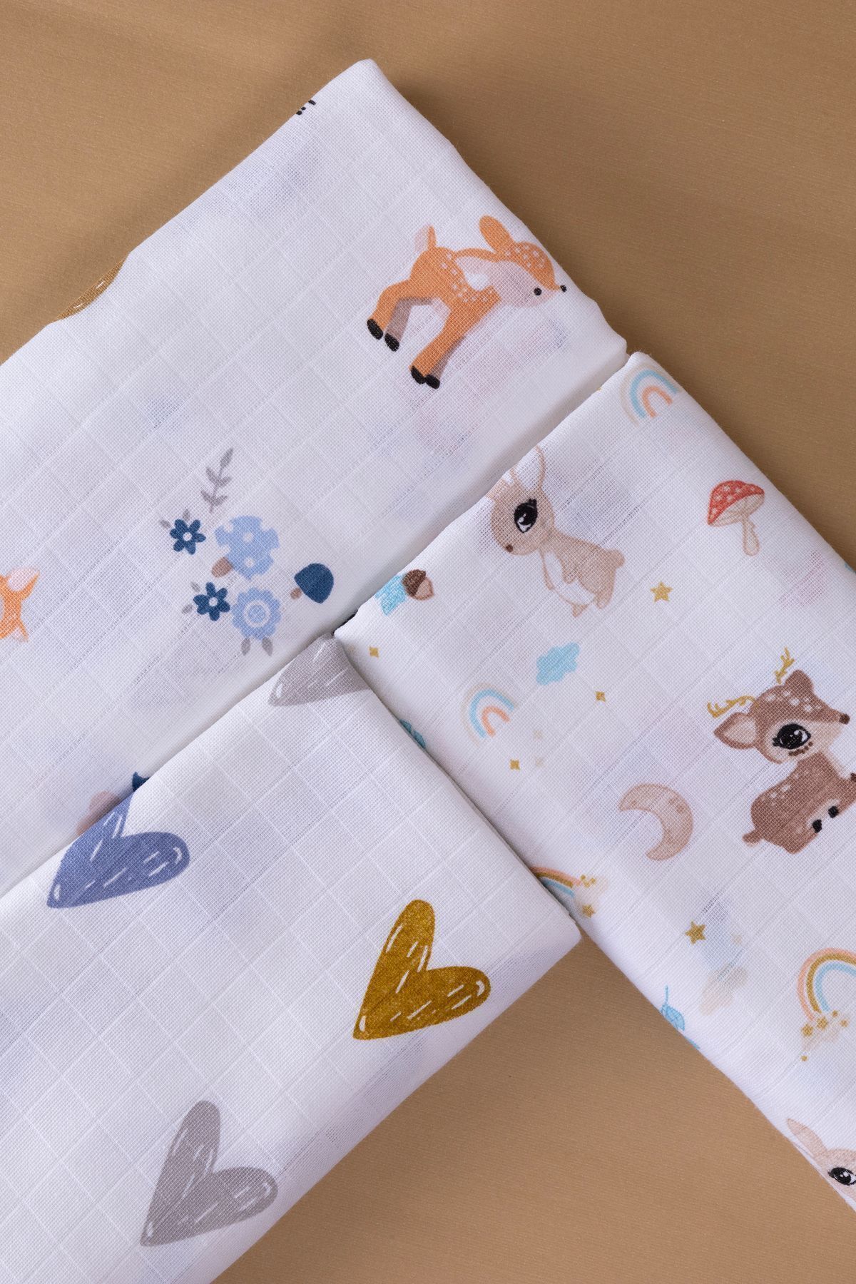 Ferdys Çok Amaçlı Müslin Örtü &battaniyeli 3 ‘lü Set %100 Pamuk Organik 80x90 - Görsel 3