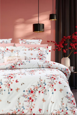 İQON Lastikli Çarşaflı Nevresim Takımı Tek Kişilik JUNGLE BEYAZ