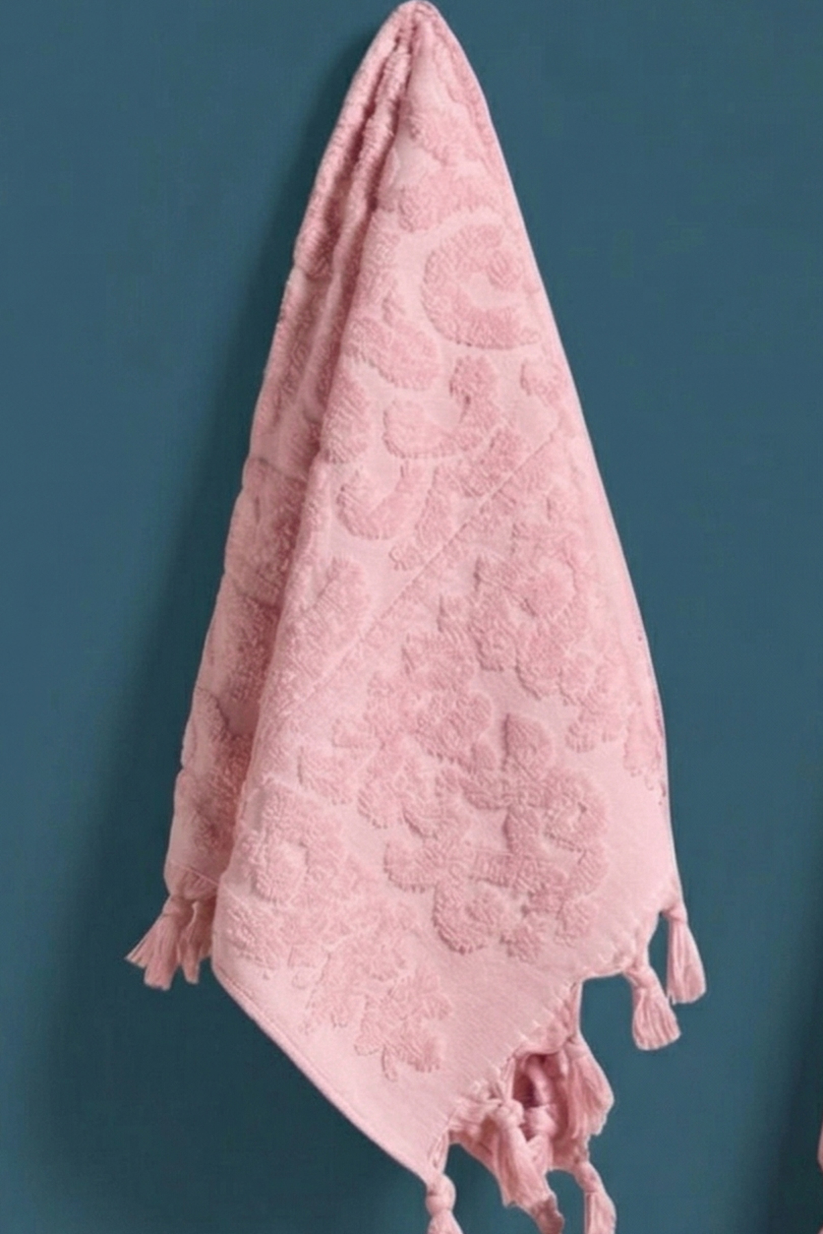 Bersay Tekstil %100 Pamuk 2'li Bağlamalı Lüks, Jakarlı, Çeyizlik Banyo Havlu Seti ( 1 Adet 50x90, 1 Adet 100x150 ) - Görsel 3