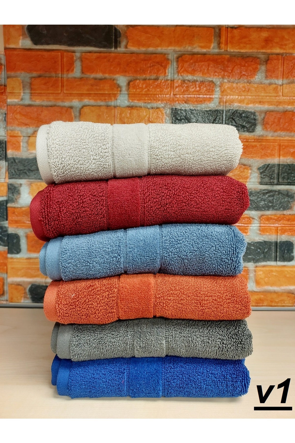 Özdilek Svv Border -6 LI- Kalın & Yumuşak El Yüz Havlusu (40x76) - v1