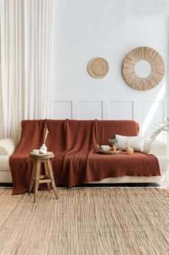 Cotanique Mine Koltuk Örtüsü 170 x 210 cm Kiremit