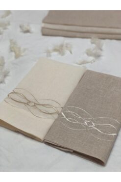 Nur Homing Dalgalı  Keten Havlu 2'li