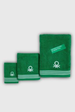 Benetton Home Be-0840St-Gr %100 Pamuk Yeşil 3 Lü Set, 30X50 Cm, 50X90 Cm, 70X140 Cm Havlu Seti