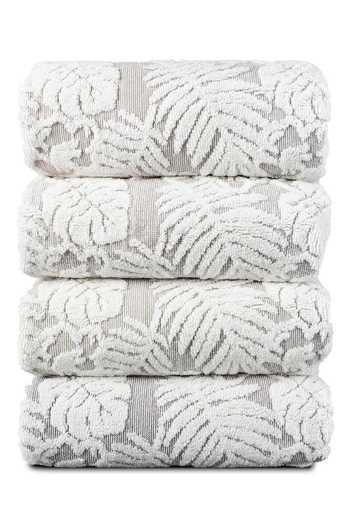 Pupilla Collection Egzotic %100 Pamuk 4'Lü Yüz Havlusu - Asorti