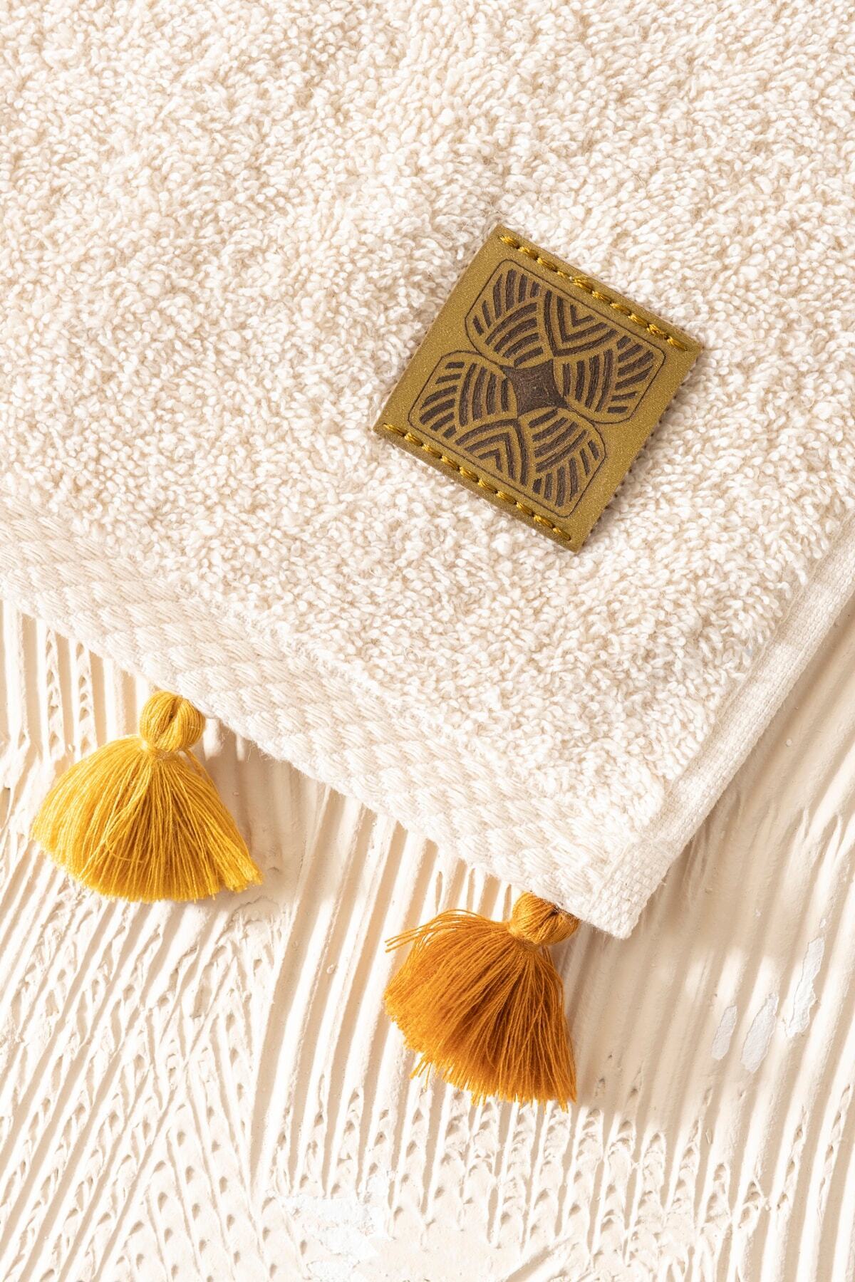 ARACHNE Hemp | Tekli | 50x90cm |50% Kenevir-50% Pamuklu Premium Püsküllü Havlu - Görsel 3