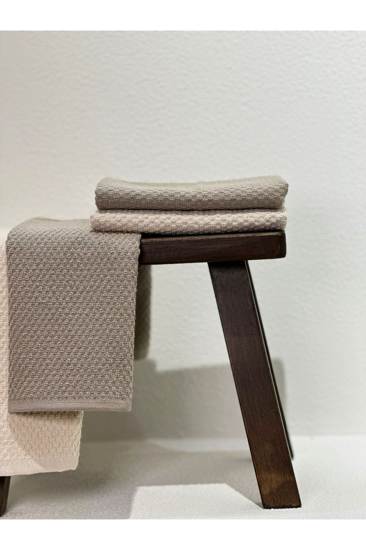 Plume Ceramic Home %100 Pamuk 2'li Taş Gri El Havlusu Seti – 30x50 Cm Çeyizlik, Misafir, Mutfak, Hediyelik