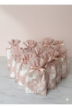 ARSEM EV TEKSTİL 12'li Dantelli Keseli Söz Nişan Düğün Araba Havlusu Hediyelik Havlu El Havlusu Mutfak Havlu 30x50 Cm