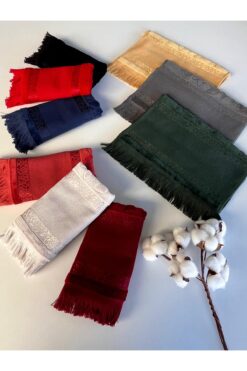 sarra 50x90 Sarra Saçaklı Koyu Etamin Havlu - Zümrüt Yeşil