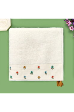 Evidea Soft Erbo Yüz Havlusu - Ekru - 50x90 cm