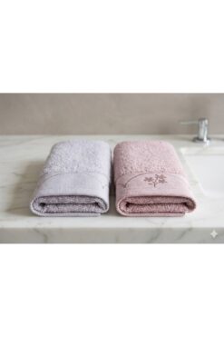 Özdilek Nev Tessa Gri-pembe 2li Kutulu Havlu