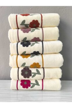 Peacock Punch Nakış Kadife El Havlusu 50x90 (kutusuz)