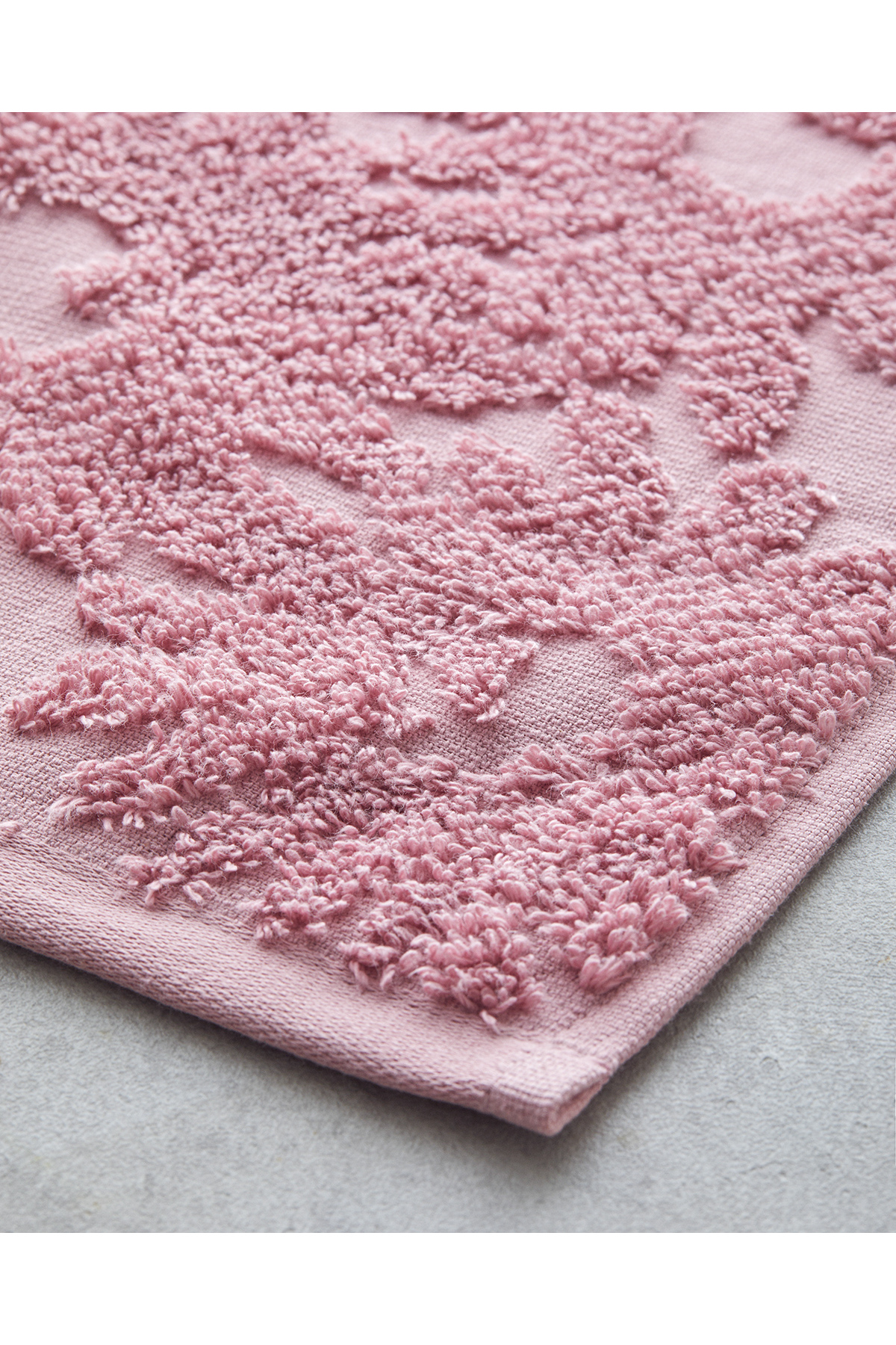 English Home Flower Touch Pamuklu Jakarlı Yüz Havlusu 50x80 cm Pembe - Görsel 3
