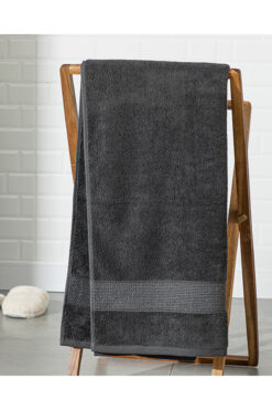English Home Deluxe Pamuklu Low Twist Banyo Havlusu Antrasit