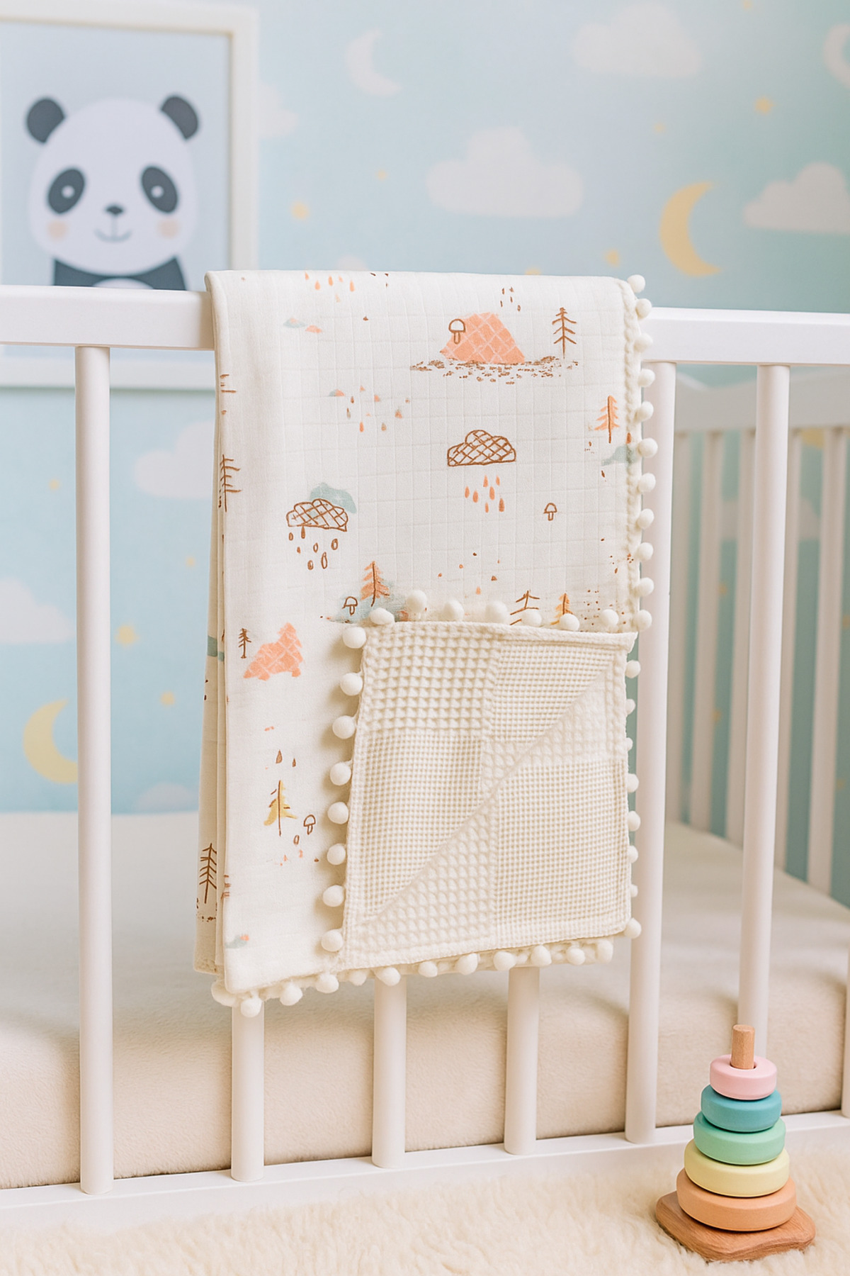 Findlay Baby MÜSLİN BATTANİYE PİKELİ ÇİFT KAT - Görsel 3