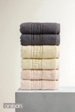 Anılsan 6'lı Trio Karışık Greek El Havlusu - 50x90 Cm, 225 Gr, %100 Pamuk, Spa Ve Otel Havlusu