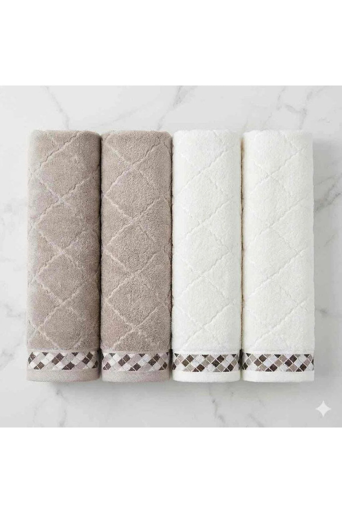 Özdilek NEV SNUG BEJ-KREM BEST SET (HAMAM TAKIMI) - Görsel 2