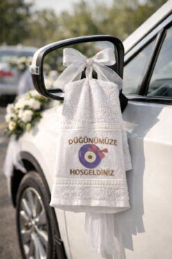 Bikaya Home Saçaksız Düğün Havlusu 40x70 cm | 1100 gr | 12’li Ekonomik Set | Gelin Arabası Süsleme & Dağıtmalık