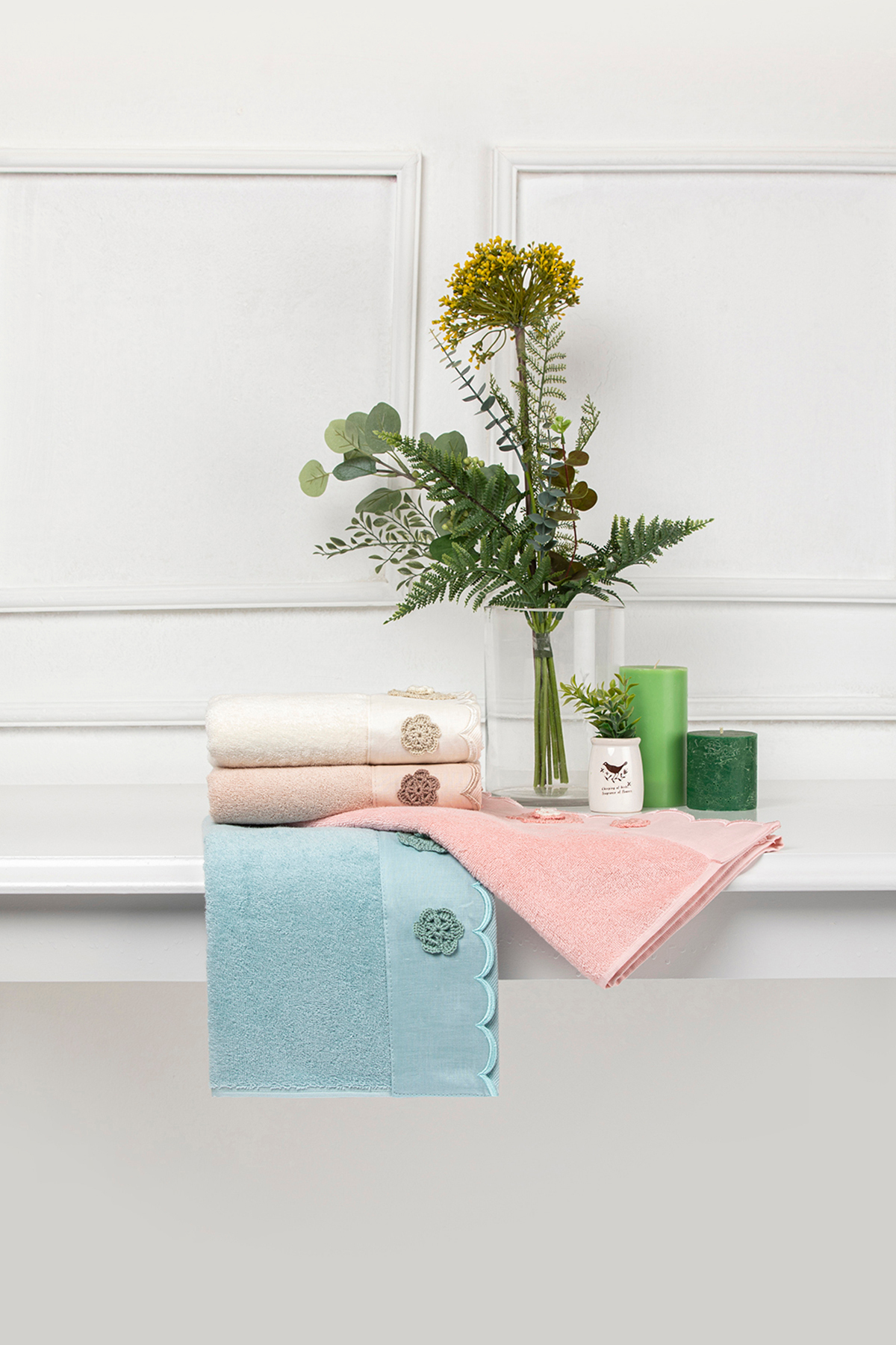 Özdilek Gloria Nakışlı Bambu El Ve Yüz Havlusu 50x90 Cm Pembe - Görsel 3