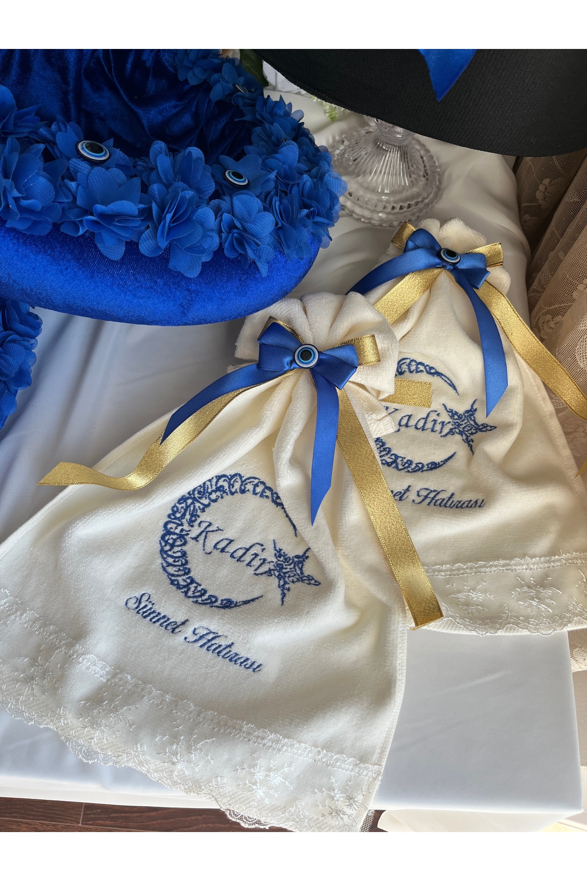 LE FANTASİA 1Adet - Nakışlı Konvoy Havlusu - Sünnet Konvoy Havlusu -50X30CM (Sipariş Sonrası İsmi Mesaj Atınız!) - Görsel 3