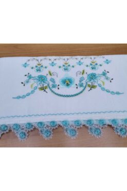 Firdevs moda çeyiz Çeyizlik İğne Oyalı Kadife Havlu