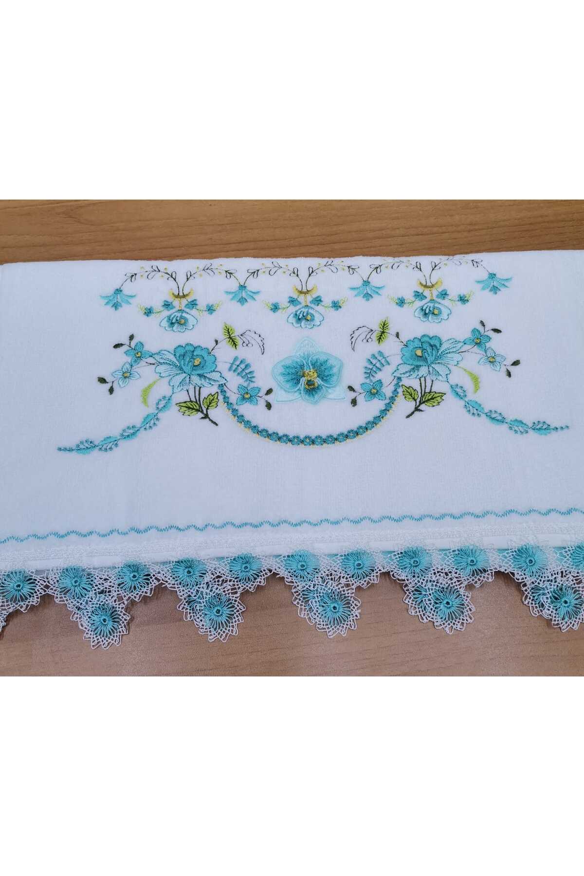 Firdevs moda çeyiz Çeyizlik İğne Oyalı Kadife Havlu