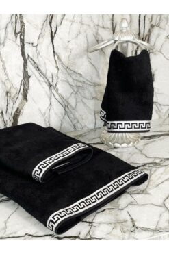 Creativehome Anka Premium Lüks İşlemeli 3 lü Banyo Havlu Takımı Set