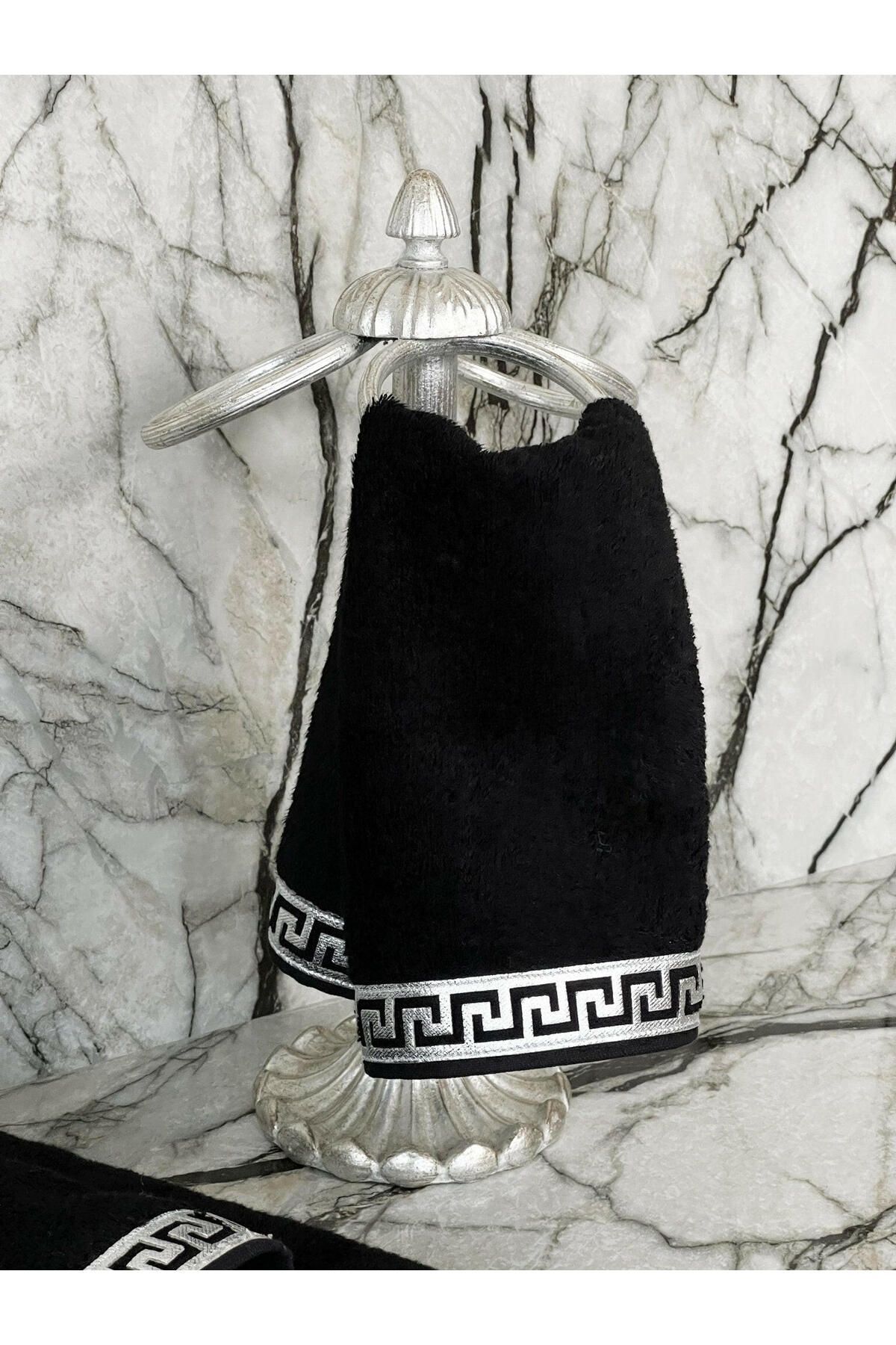 Creativehome Anka Premium Lüks İşlemeli 3 lü Banyo Havlu Takımı Set - Görsel 2