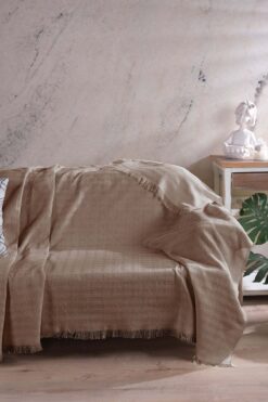 Elart Carlo Koltuk Örtüsü Koltuk Şalı (170x200cm) Vizon