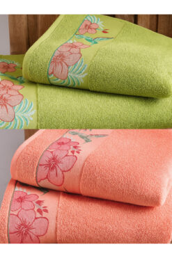 GIFT MALL Aloha %100 Pamuk Banyo Havlusu Seti - 2 Banyo ,2 El&Yüz Premium Havlu Seti