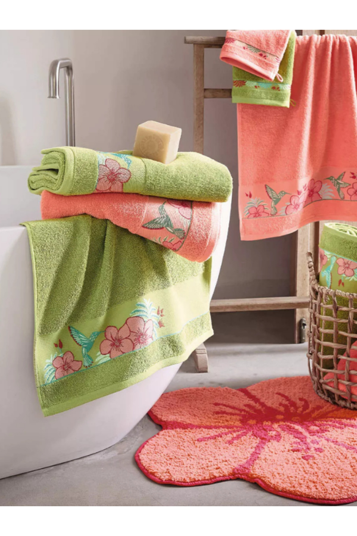 GIFT MALL Aloha %100 Pamuk Banyo Havlusu Seti - 2 Banyo ,2 El&Yüz Premium Havlu Seti - Görsel 2