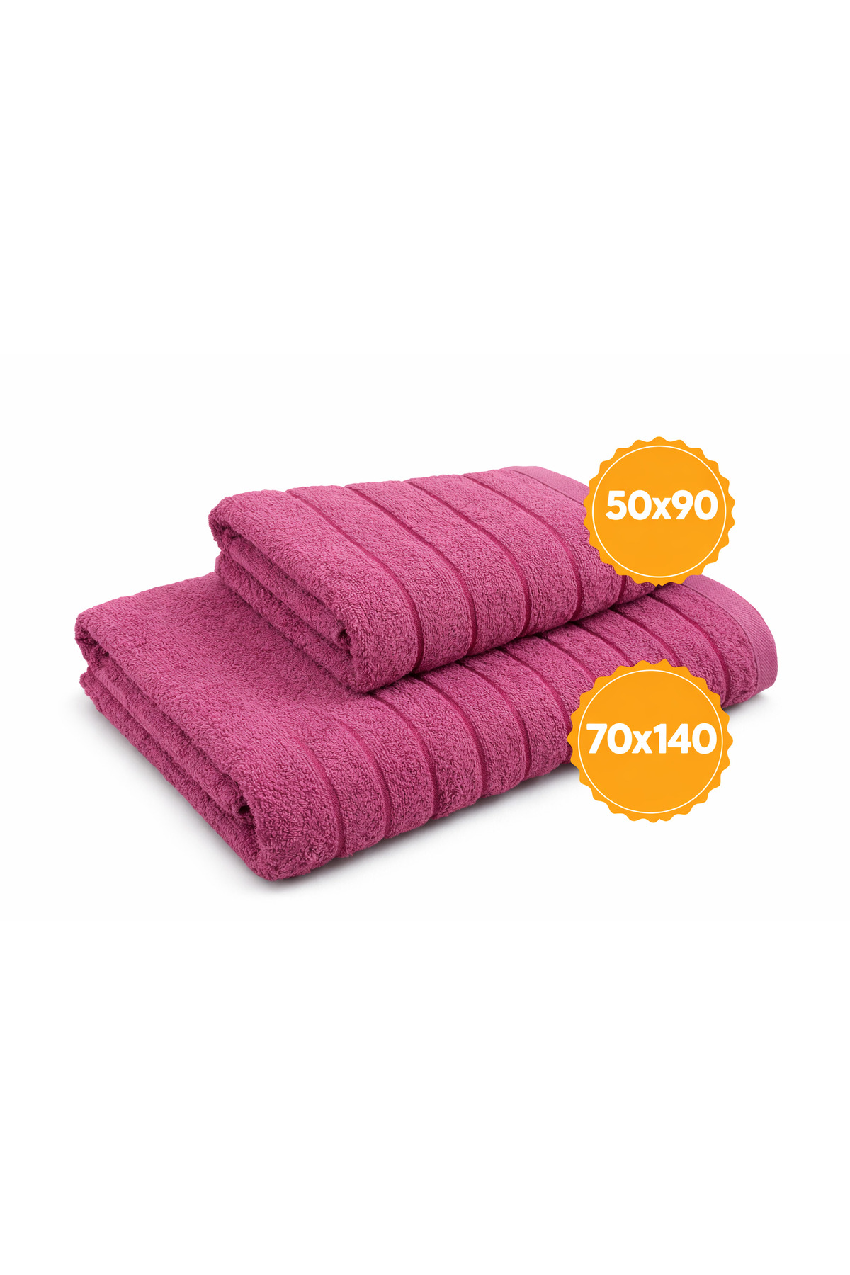 PİAURA 2'li Pamuk Banyo Havlu Seti Yumuşak ve Yüksek Emici - Görsel 3